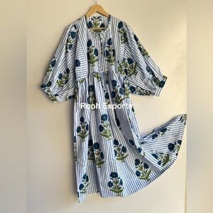 Floral Striped Block Print Kyra Mini Dress